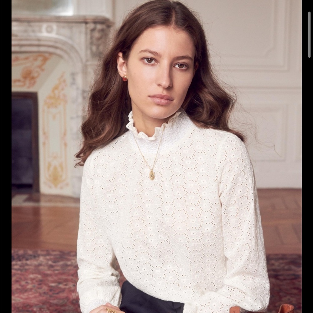 NWT Sézane Cathy Blouse , Size 38/6 - Picture 5 of 5